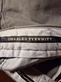 Charles Tyrwhitt Herren Stoffhose Chino Blau Gr. 38 Baumwolle Casual 3