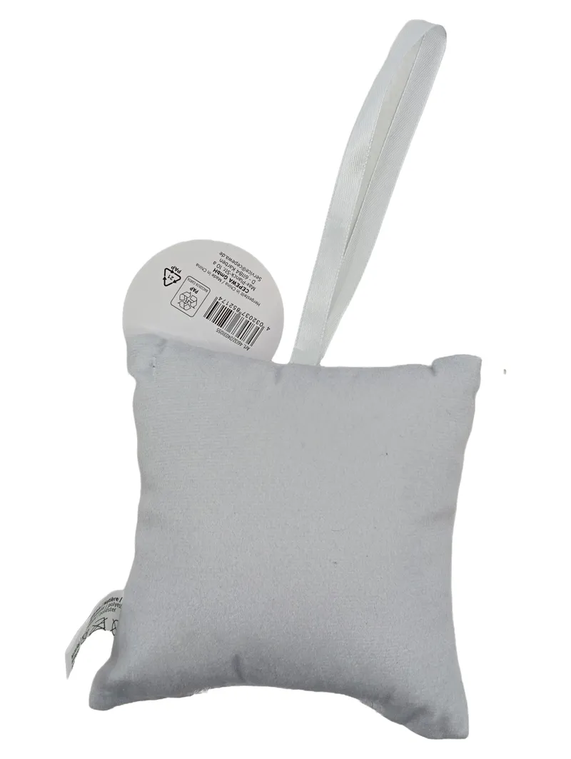 CEPEWA Kinderkissen Schutzengel Grau 13x13 cm Polyester Sterne Deko 3