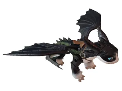 DreamWorks Dragons Spielfigur Ohnezahn Drache Schwarz 26x18cm