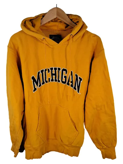 Steve & Barry's Michigan Hoodie Kapuzenpullover Gelb Herren Gr. S