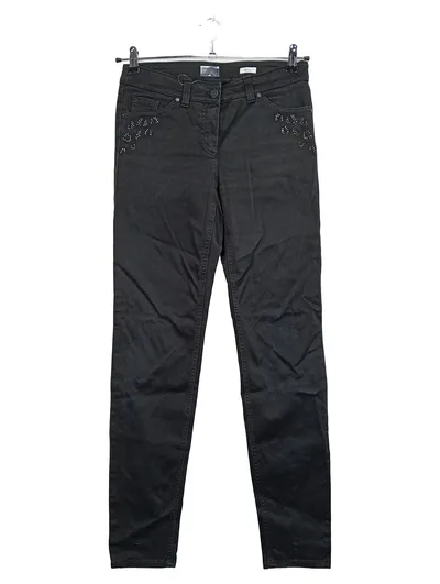 Gerry Weber Damen Jeans Straight Leg Schwarz Nieten W30 Gr. 38