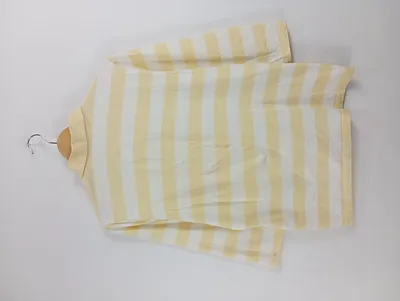 Walbusch Damen Poloshirt Gr. 42 XL Gelb Gestreift 3, 4-Arm Casual