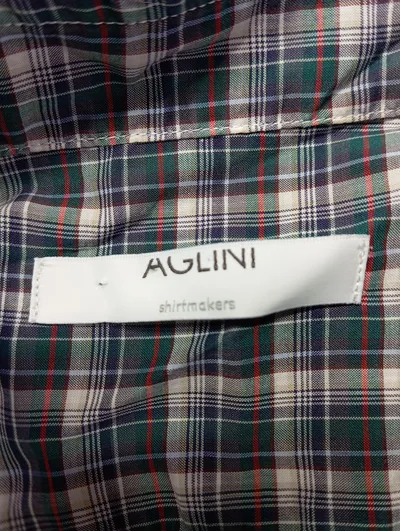 AULINI Freizeithemd Herren Kariert Mehrfarbig Gr. 40 M Langarm Casual