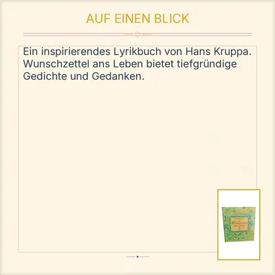 Wunschzettel ans Leben Hans Kruppa Herder Lyrikbuch Gedichte Poesie
