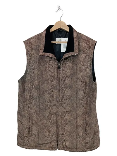 Avitano Damen Leichte Weste Braun Animal-Print Gr. 44 XXL