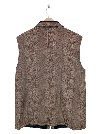 Avitano Damen Leichte Weste Braun Animal-Print Gr. 44 XXL
