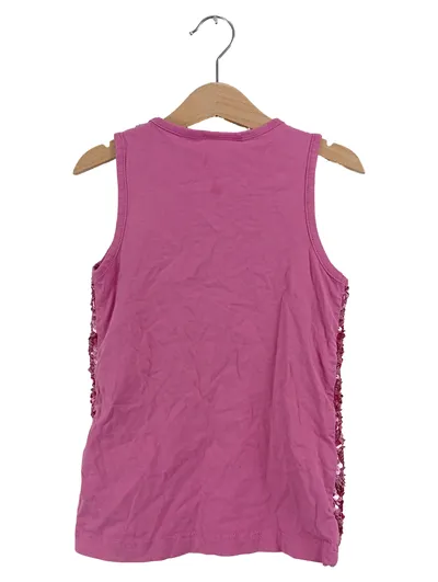 Zebralino Mädchen Pailletten Top Pink Gr. 116 Ärmellos