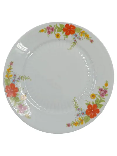 Mitterteich Bavaria Essteller Kuchenteller 19, 5 cm Porzellan Weiß Blumenmuster