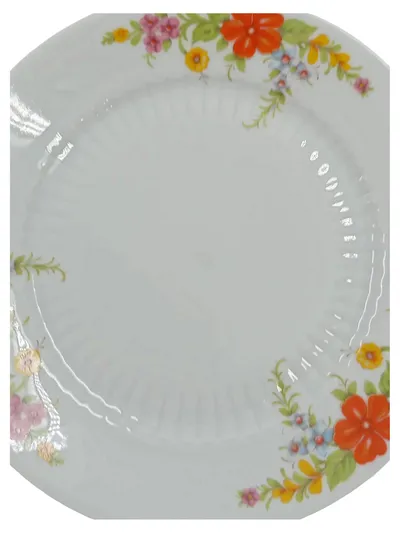 Mitterteich Bavaria Essteller Kuchenteller 19, 5 cm Porzellan Weiß Blumenmuster