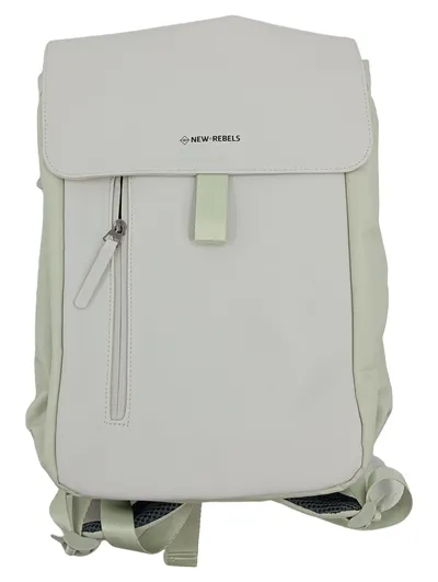 Rebels Rucksack Damen Herren Beige Modern Polyurethan 28x40cm
