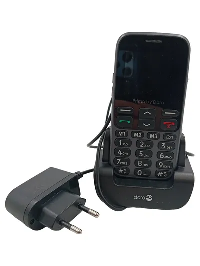 Doro Primo 218, 368 Tastentelefon Seniorenhandy Schwarz mit Ladestation