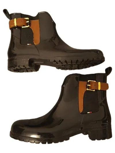 Tommy Hilfiger Chelsea Gummistiefel Regenstiefel Damen Schwarz Gr. 40