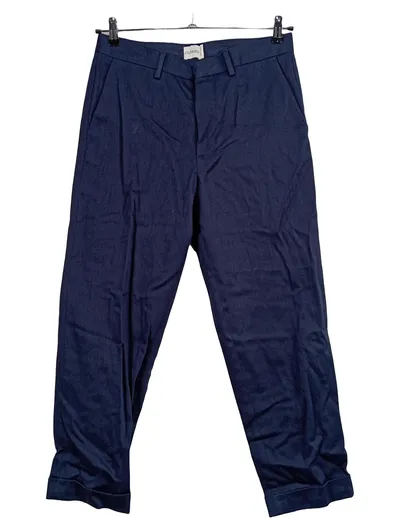 Closed Damen Anzughose Blau Baumwolle Gr. 40 W31 L27 Business
