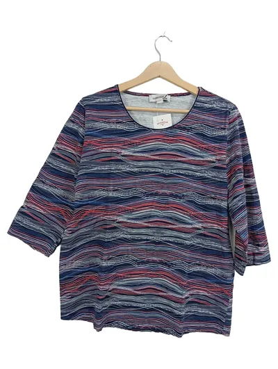 Collection L Pullover Damen Gr. 44 XXL Mehrfarbig Gestreift 3, 4-Arm Casual