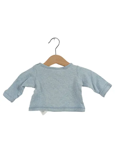 Kanz Langarmshirt Baby Mädchen, Jungen Blau Gr. 50 Basic Meliert