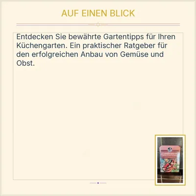 Großvaters beste Gartentipps Küchengarten NGV Hardcover Buch Garten Ratgeber
