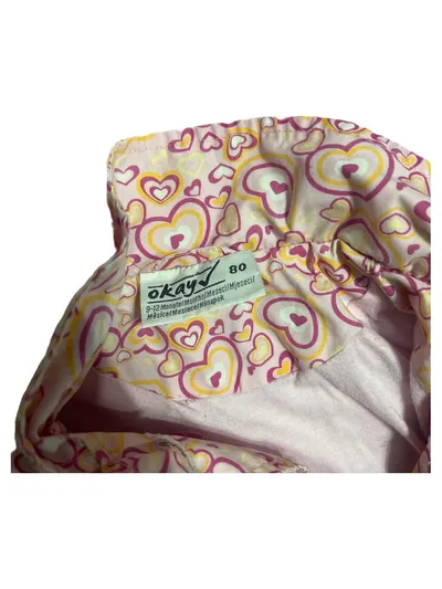OKAY Übergangsmantel Kinder Mädchen Herz Muster Kapuze Pink Gr. 80