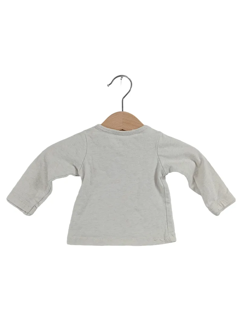 Kanz Pullover Kinder Grau Gr. 50 Basic Langarm 2