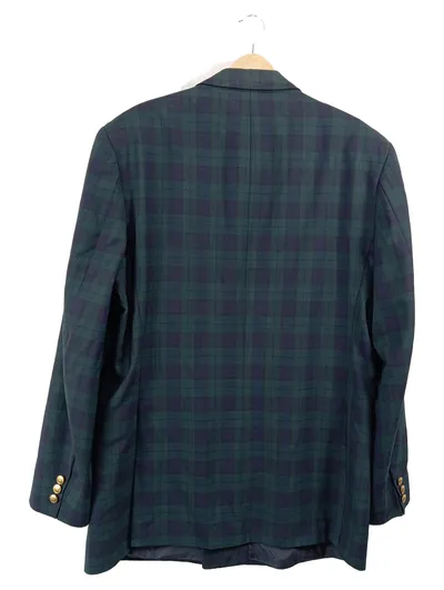 DAKS Herren Sakko Kariert Grün Gr. 56 3XL 100% Wolle Klassisch