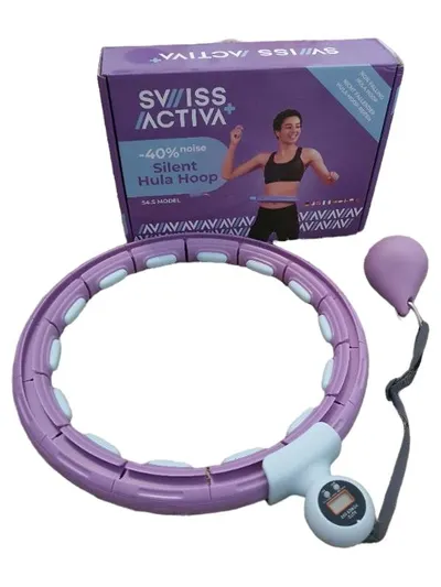 Swiss Activa+ Silent Hula Hoop Reifen Fitness Smart mit Display Lila