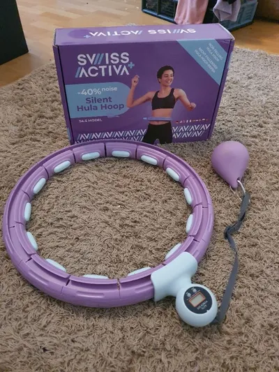 Swiss Activa+ Silent Hula Hoop Reifen Fitness Smart mit Display Lila