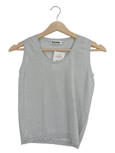 Jil Sander Damen Pullunder Grau Gr. S Minimalistisch Ärmellos