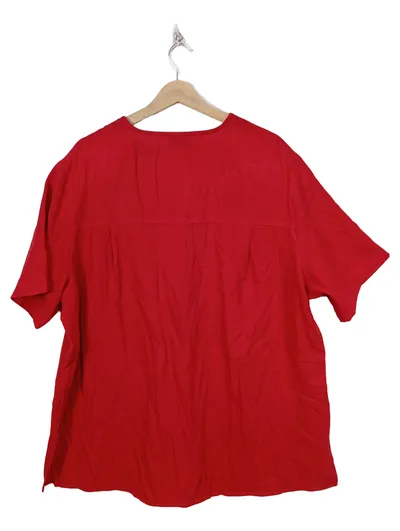 My Line Hemdbluse Damen Kurzarm Rot Gr. 50 Casual