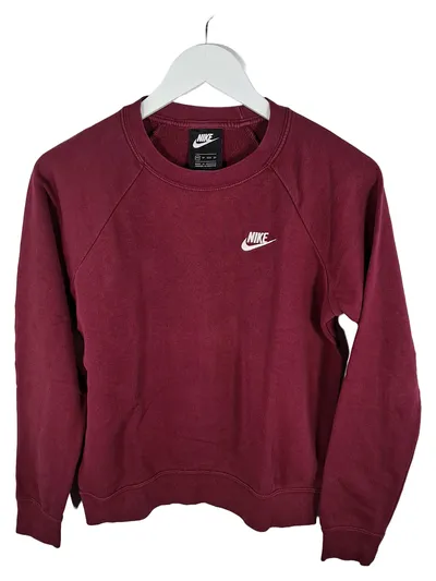 Nike Damen Sweatshirt Pullover Langarm Bordeaux Rot Logo Gr. XS