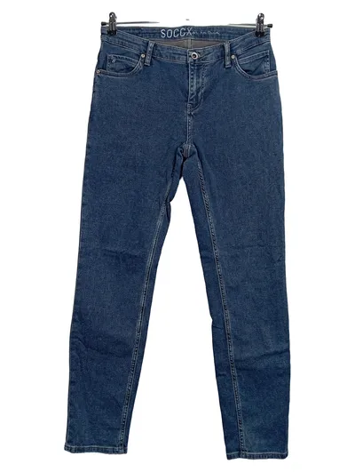 SOCCX Jeans Straight Leg Damen Blau Gr. 40 W31 L30 Casual