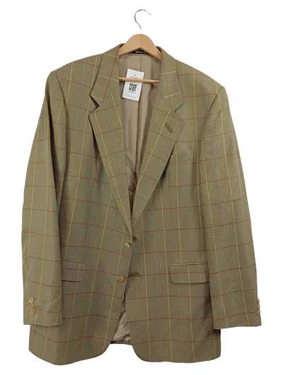 DAKS Herren Sakko Blazer Kariert Beige Gr. 54 Klassisch
