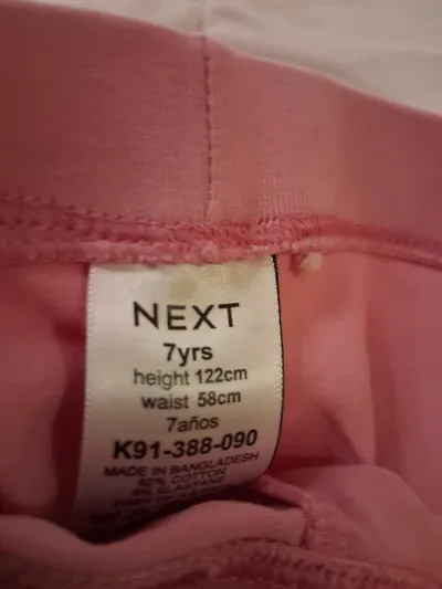 NEXT Mädchen Leggings Rosa Gr. 122 7 Jahre Baumwolle Basic