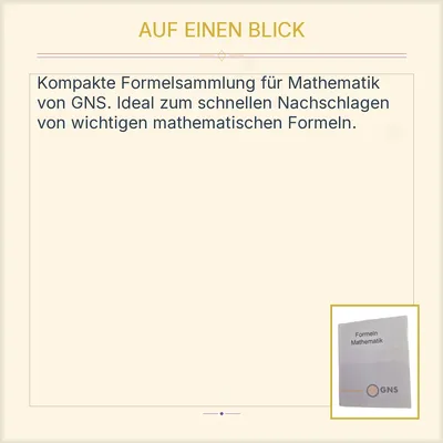 Signstek Formeln Mathematik GNS Fachbuch Formelsammlung