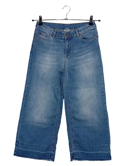 Buffalo Damen Jeans Wide Fit Culotte Blau Gr. 34 W26 XS