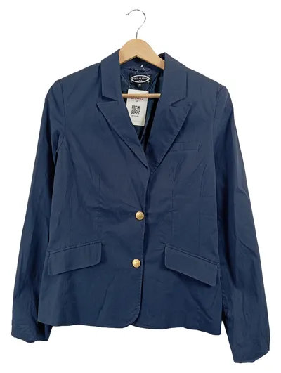 Cecilia Classics Damen Blazer Blau Gr. 38 M Baumwolle Klassisch