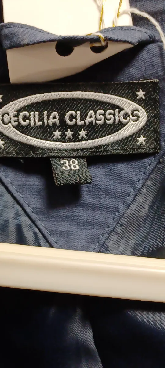 Cecilia Classics Damen Blazer Blau Gr. 38 M Baumwolle Klassisch 9