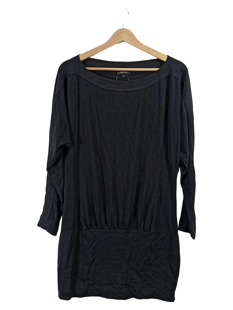 Claudia Sträter Freizeitkleid Damen Schwarz Gr. 38, M Viskose Casual 1