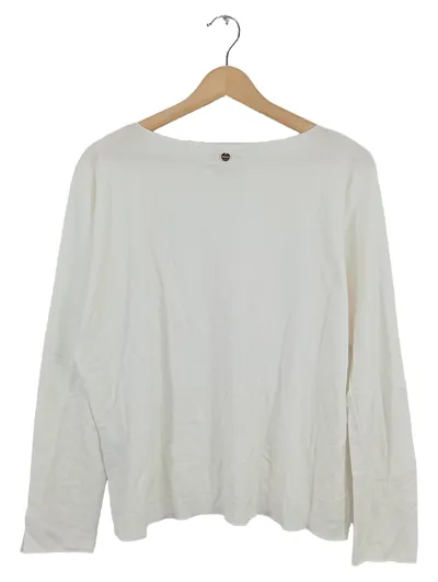 Rich & Royal Damen Pullover Langarmshirt Weiß Gr. S Basic