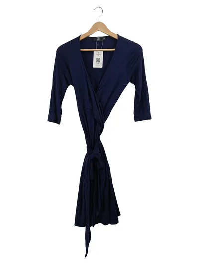 JETTE Damen Wickelkleid Freizeitkleid Blau Gr. 36 Viskose