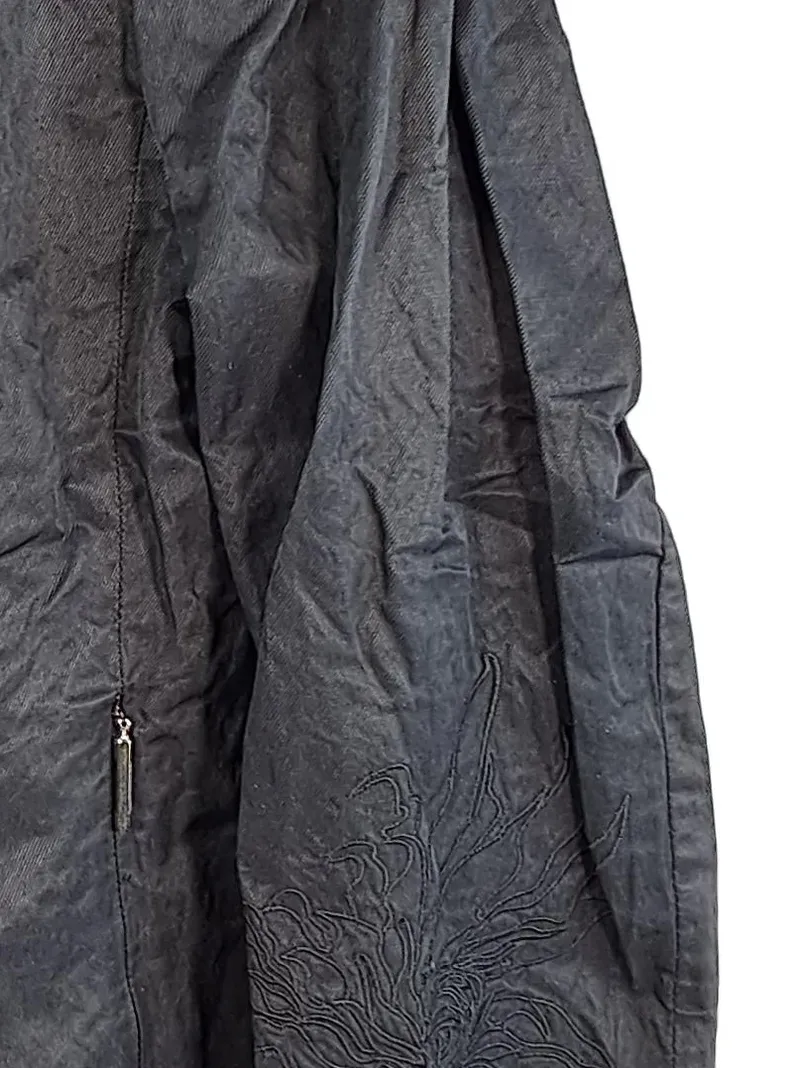 Airfield Damen Blazer Schwarz Gr. 40 L Elegant Stickerei Schnallen 5