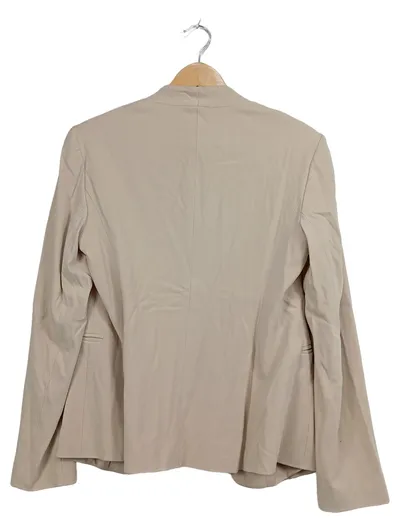 Hallhuber Damen Blazer Beige Gr. 38 M Minimalistisch Business Viskose