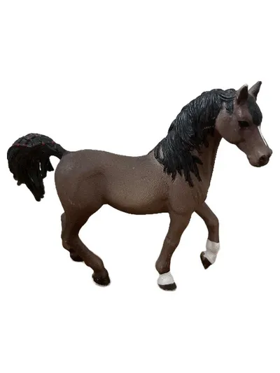 Schleich Araber Hengst Pferd Spielfigur Braun 13 cm