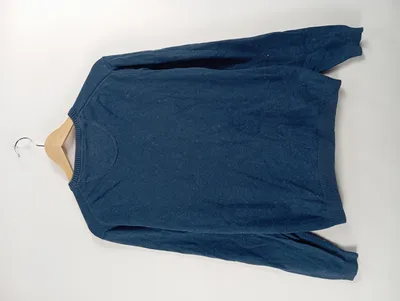 Finshley & Harding Herren Pullover Blau Gr. 48 M Baumwolle Kaschmir Basic