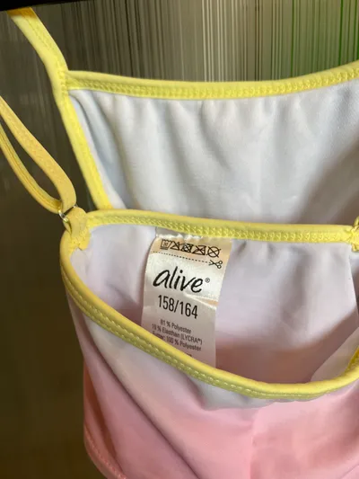 Alive Kinder Bikini Oberteil Top I Love Summer Mehrfarbig Gr. 158/164