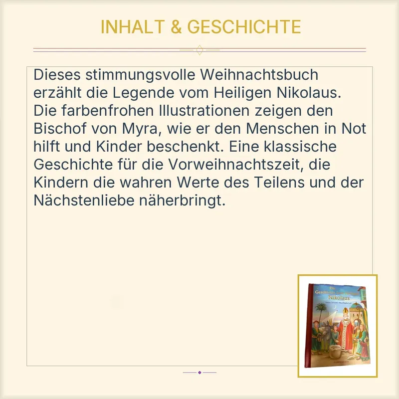 Coppenrath Weihnachtsbuch Die Geschichte vom Heiligen Nikolaus Hardcover 3