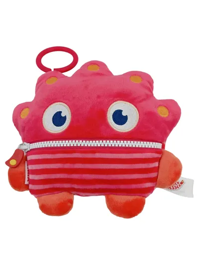 Sorgenfresser Etui Federtasche Kinder Pink Gestreift Monster 19x17 cm