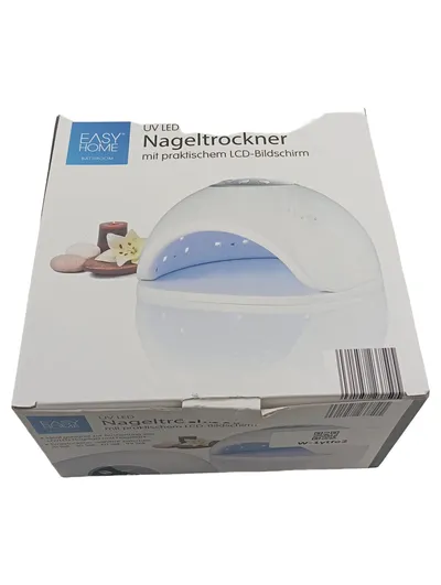 EASY HOME UV LED Nageltrockner Lichthärtungsgerät LCD-Bildschirm Timer Weiß