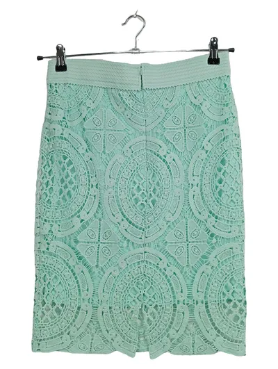 EsQualo Damen Bleistiftrock Spitze Türkis Gr. 36 Elegant Festlich