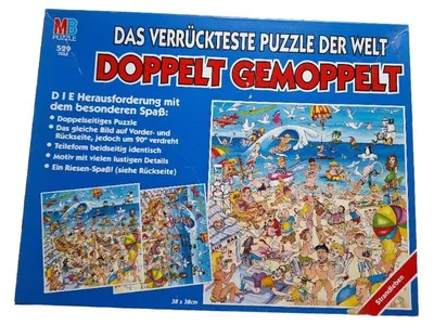 MB Puzzle Doppelt Gemoppelt Strandleben 529 Teile beidseitig Jänig GmbH