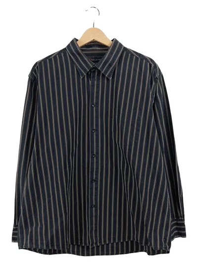Rick Armand Business Hemd Herren Gr. 52 XL Schwarz Gestreift Baumwolle