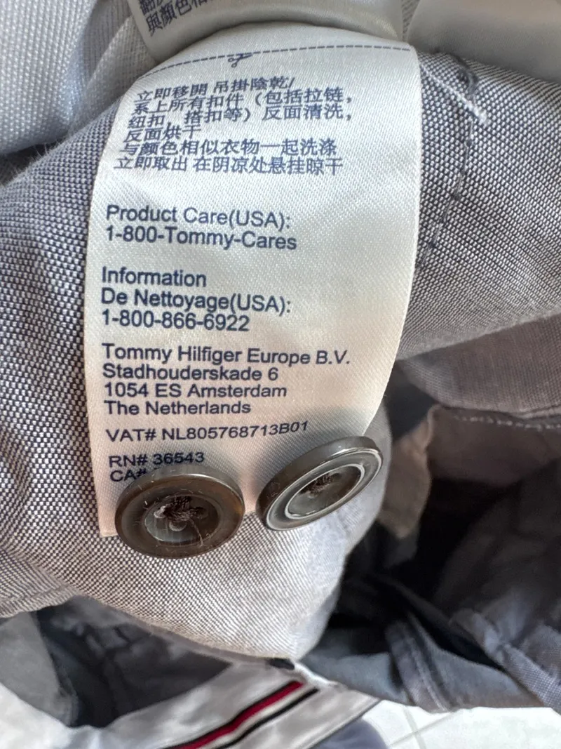 Tommy Hilfiger Herren Stoffhose Chino Grau W36/L33 Gr. 52 Baumwolle 2